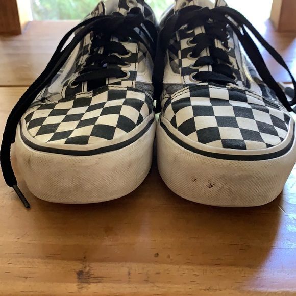 vans plaid checkerboard old skool platform